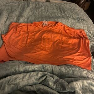 Orange cap sleeve crop top